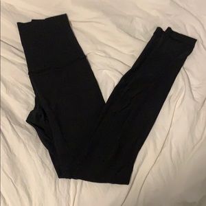 Black full length high waisted lululemon leggings